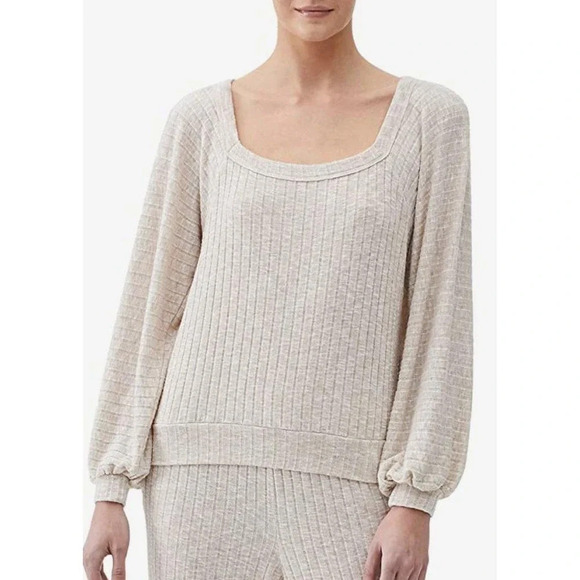 MICHAEL STARS POLLY SQUARE NECK TOP in LINO sz M - Picture 1 of 13